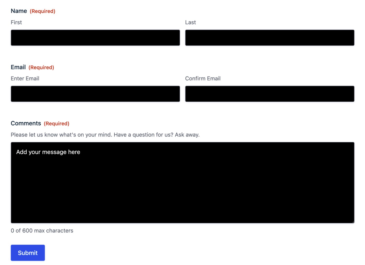 Input style example
