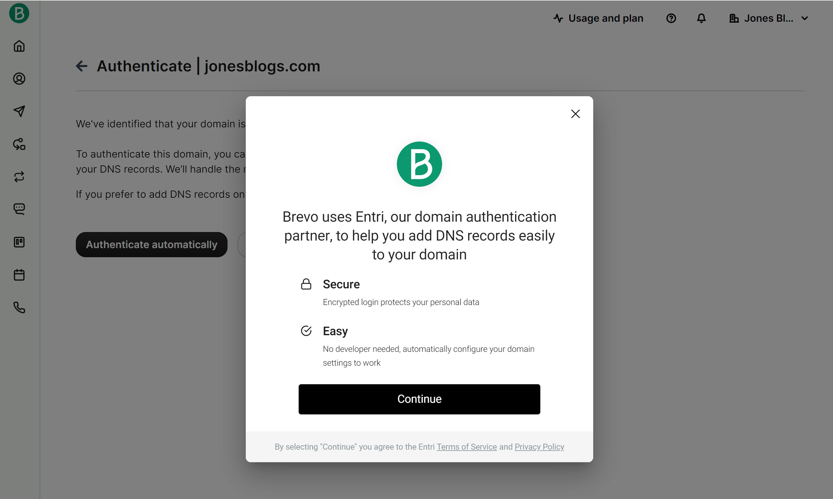 Brevo Authentication
